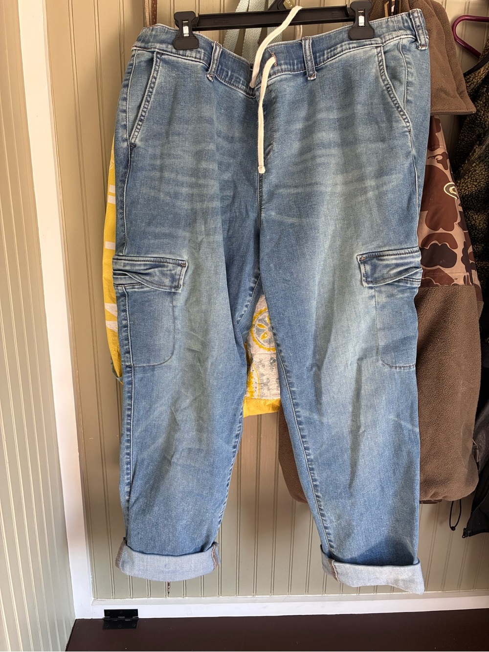 Light Blue Women’s boyfriend style cargo jeans